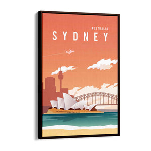 Retro Sydney Australia Vintage Travel Wall Art #2 - The Affordable Art Company