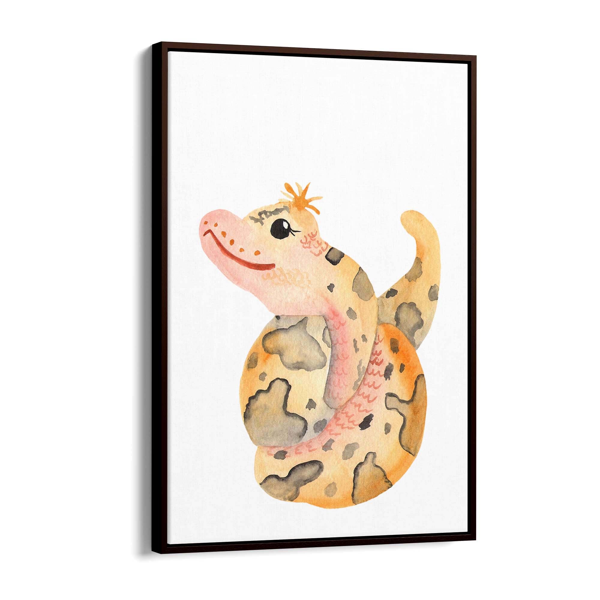 Cartoon Snake Cute Nursery Baby Animal Art - The Affordable Art Company