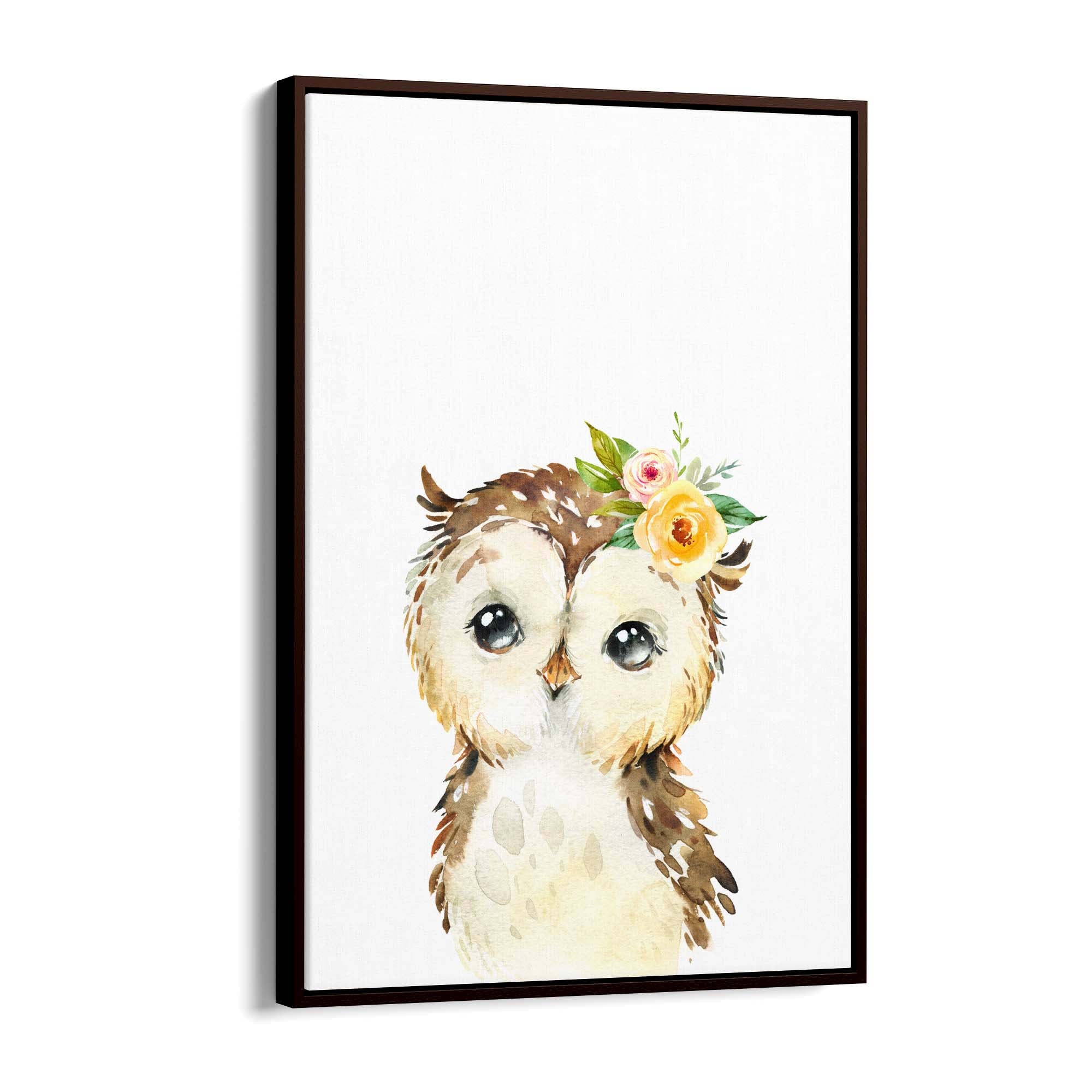 Cute Baby Owl Nursery Animal Gift Wall Art - The Affordable Art Company