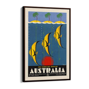 Great Barrier Reef, Australia Vintage Travel Advert Wall Art - The Affordable Art Company