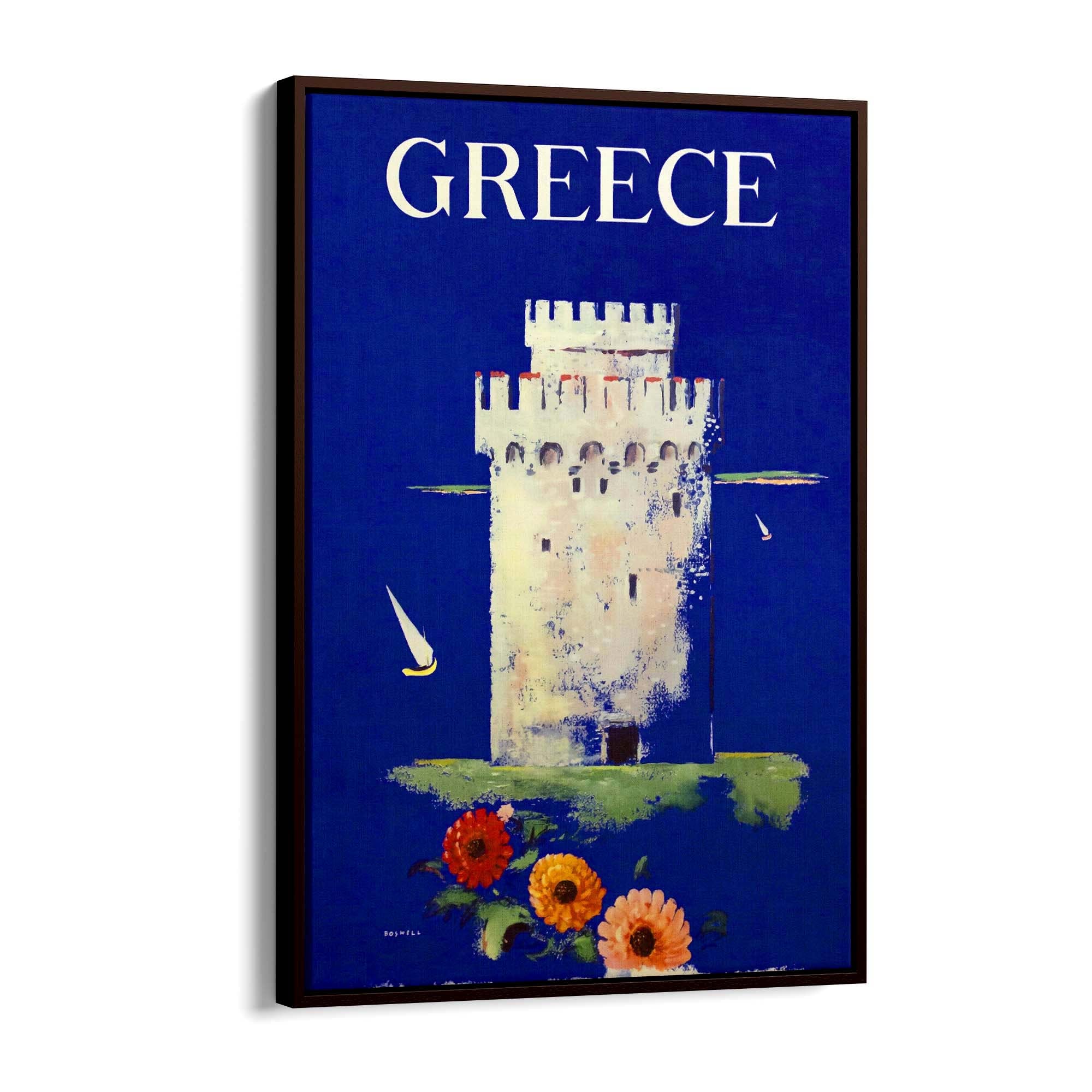 Thessaloniki Greece Vintage Travel Advert Wall Art - The Affordable Art Company