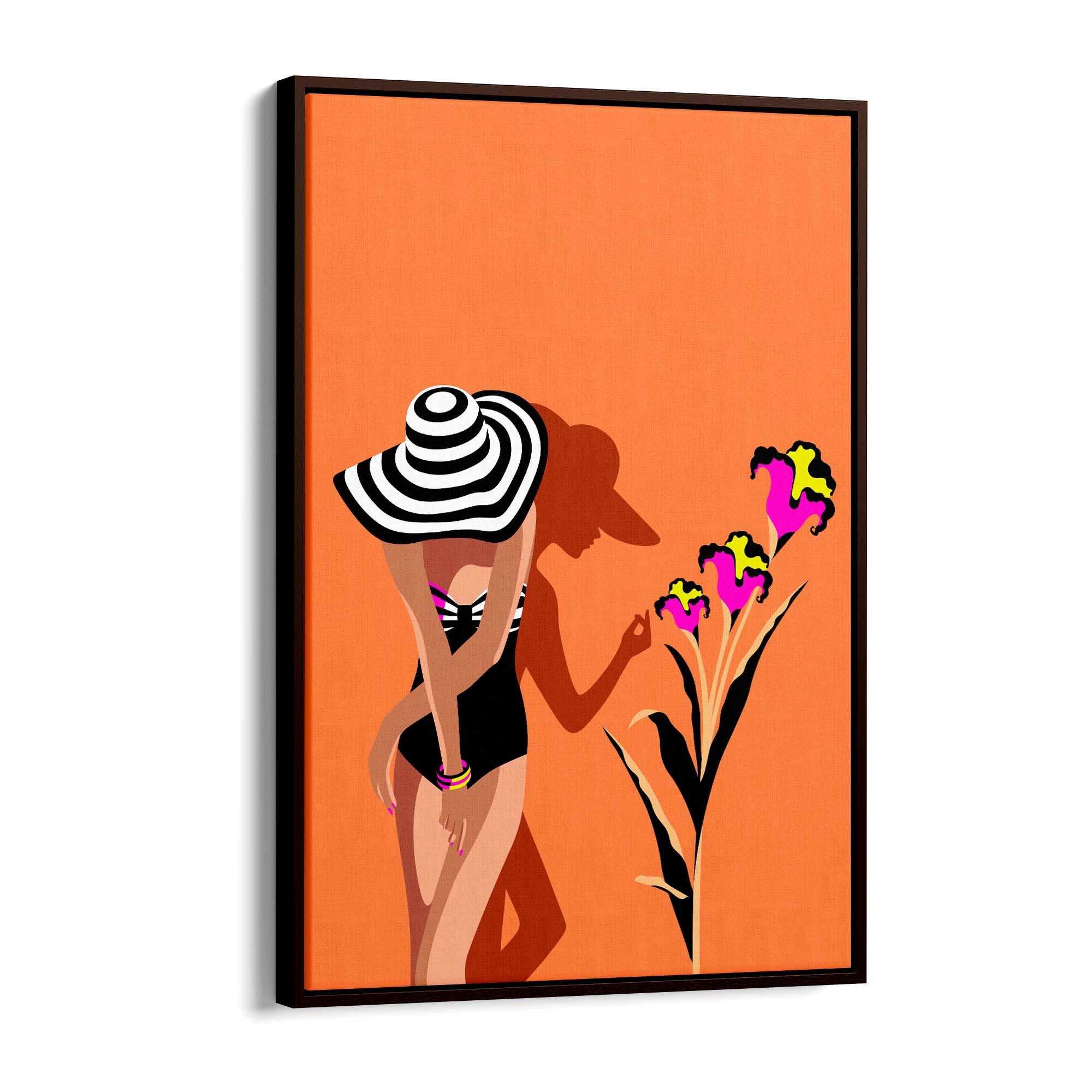 Summer Retro Fashion Model Bedroom Wall Art - The Affordable Art Company