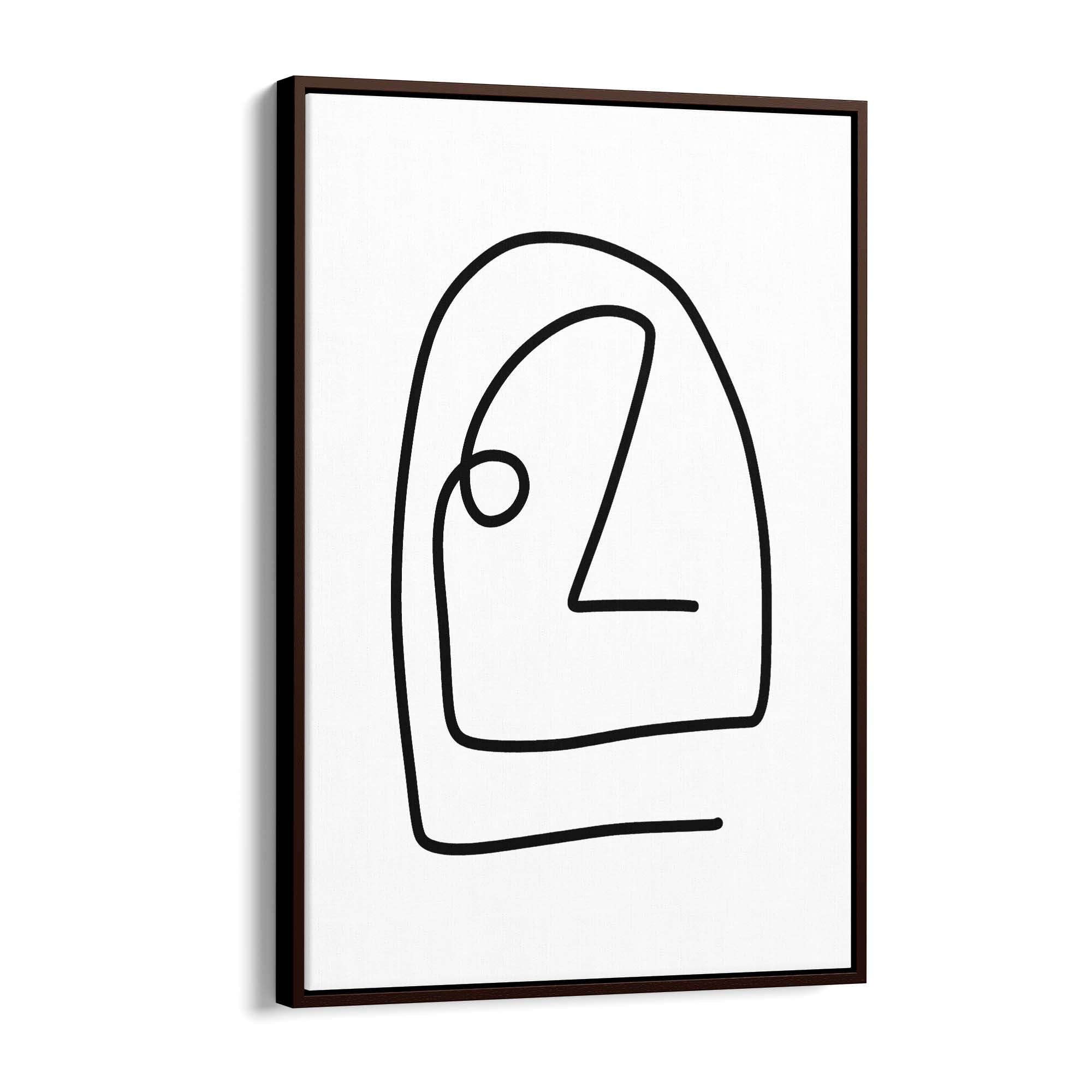 Minimal Abstract Line Face Modern Wall Art #2 - The Affordable Art Company