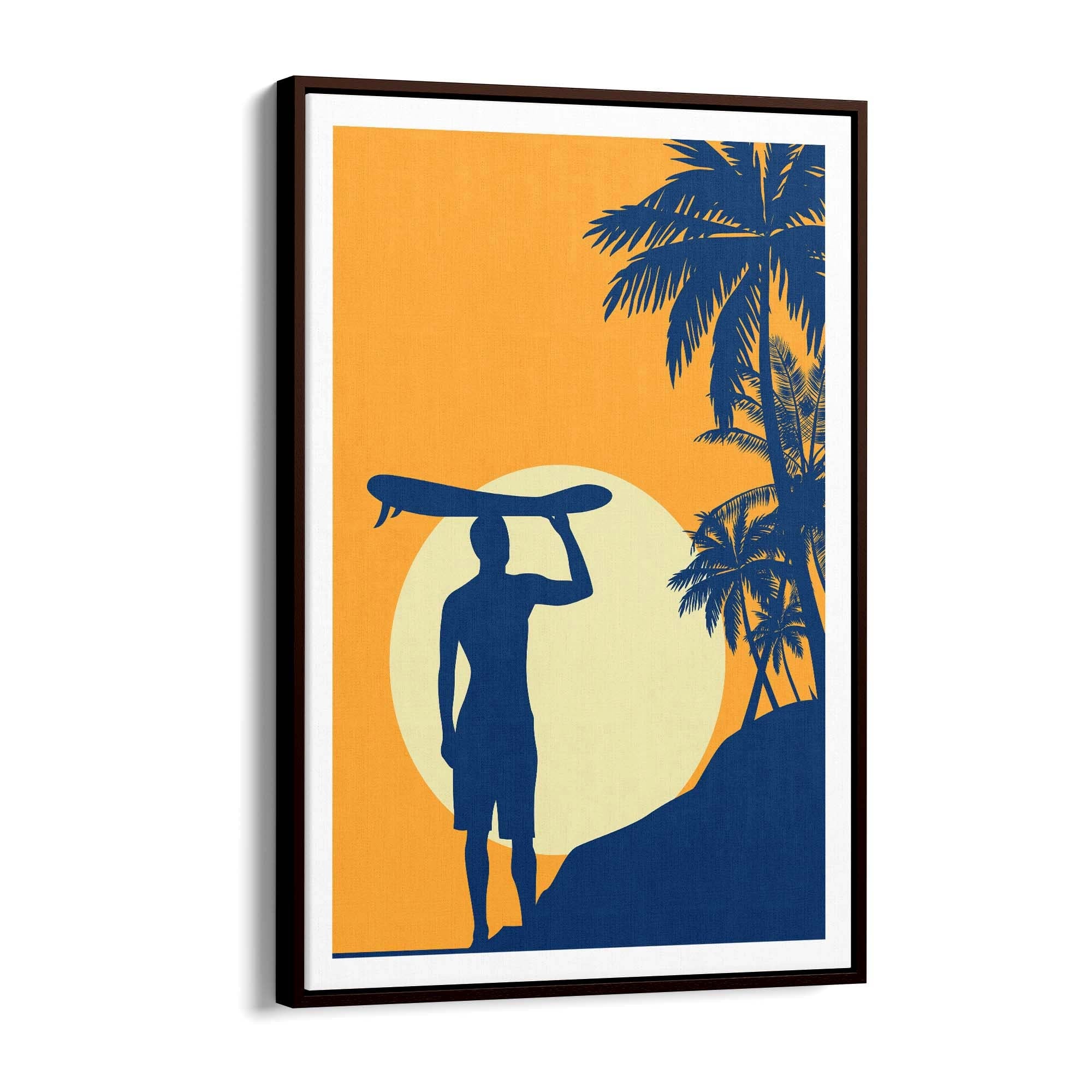 Retro Summer Surf Coastal Vintage Beach Wall Art #1 - The Affordable Art Company