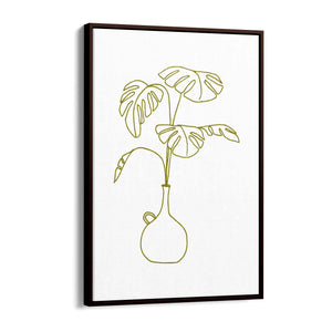 Abstract House Plant Minimal Living Room Wall Art #14 - The Affordable Art Company