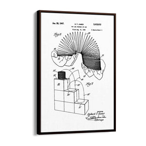 Vintage Slinky Toy Patent Wall Art #2 - The Affordable Art Company