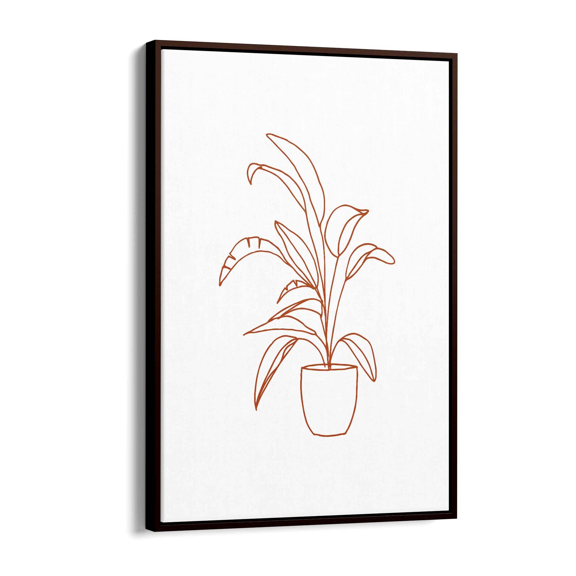 Abstract House Plant Minimal Living Room Wall Art #24 - The Affordable Art Company