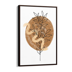 Plant Abstract Minimal Retro Drawing Wall Art #1 - The Affordable Art Company