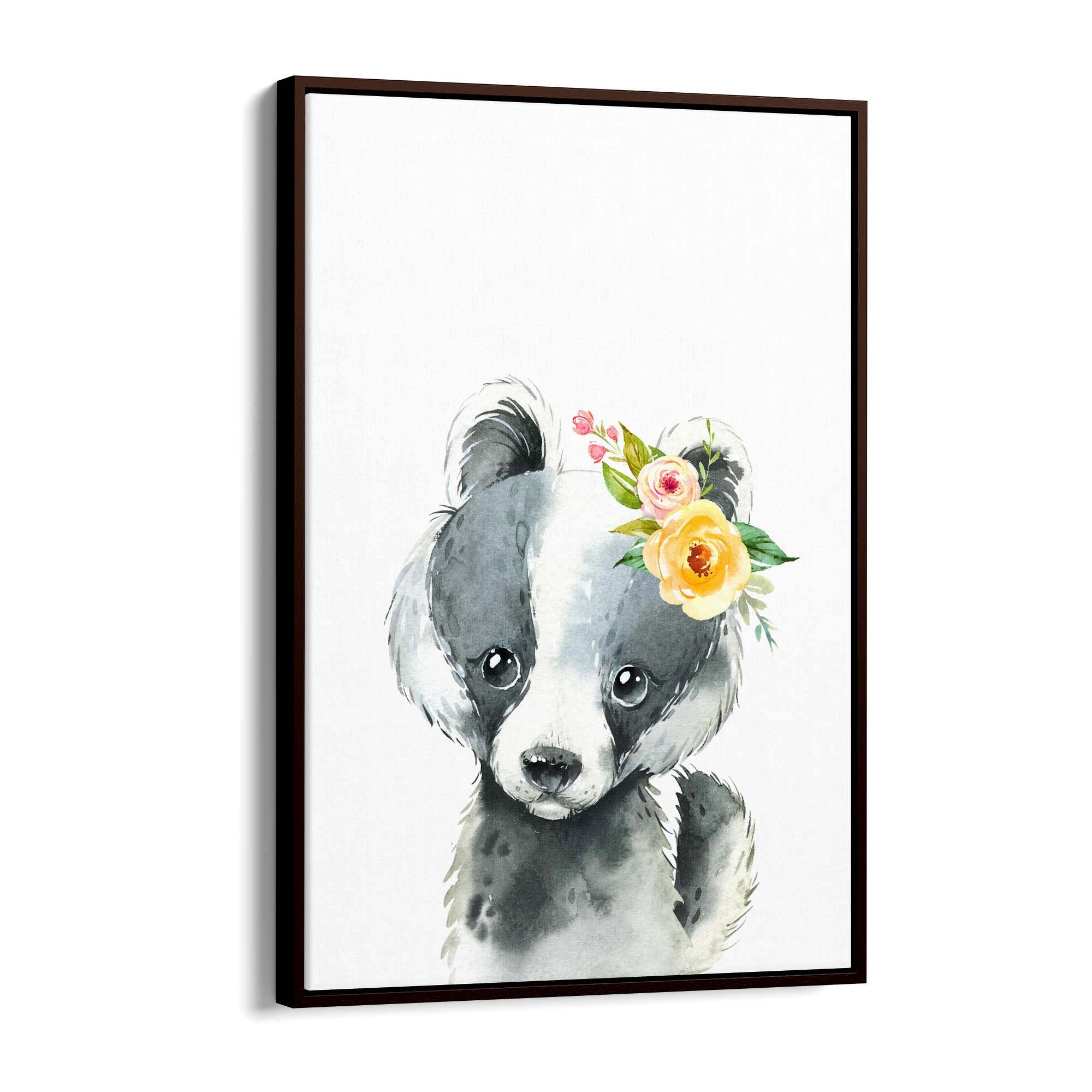 Cute Baby Badger Nursery Animal Gift Wall Art - The Affordable Art Company