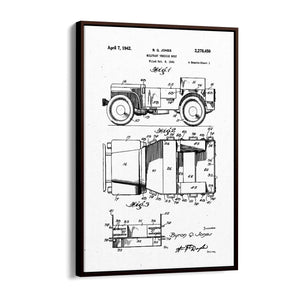 Vintage Jeep Military Patent Military Wall Art #2 - The Affordable Art Company