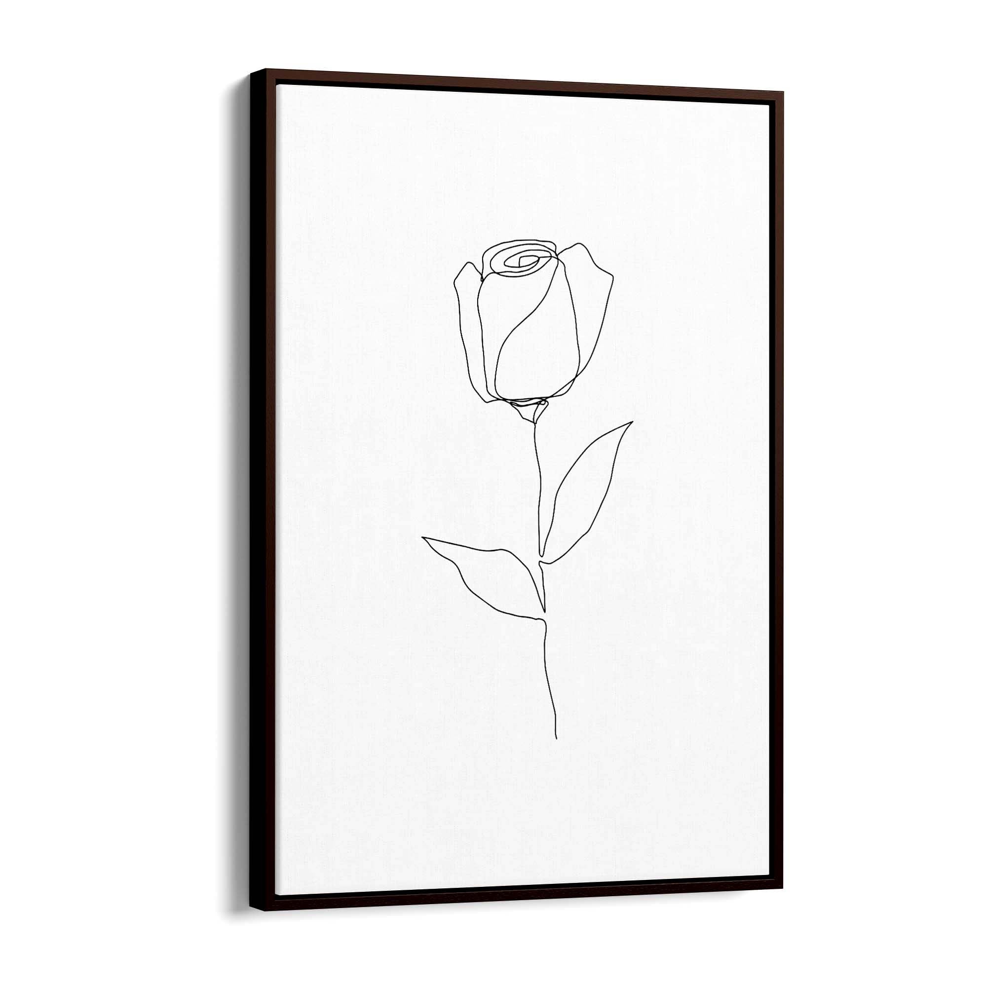Minimal Floral Drawing Flower Abstract Wall Art #4 - The Affordable Art Company