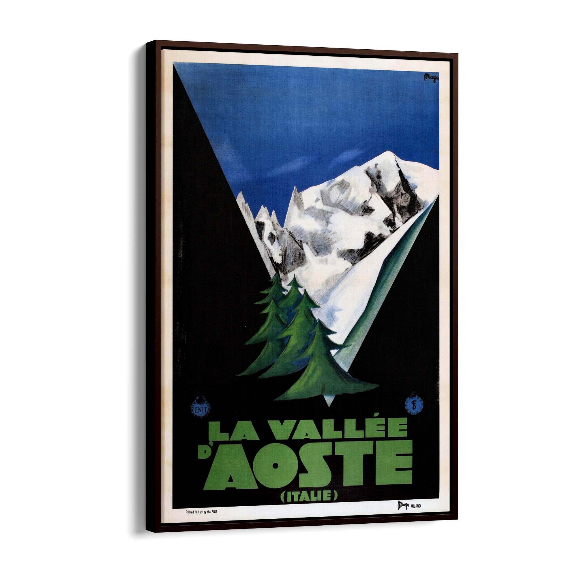 French Alps Tourism Vintage Travel Advert Wall Art - The Affordable Art Company