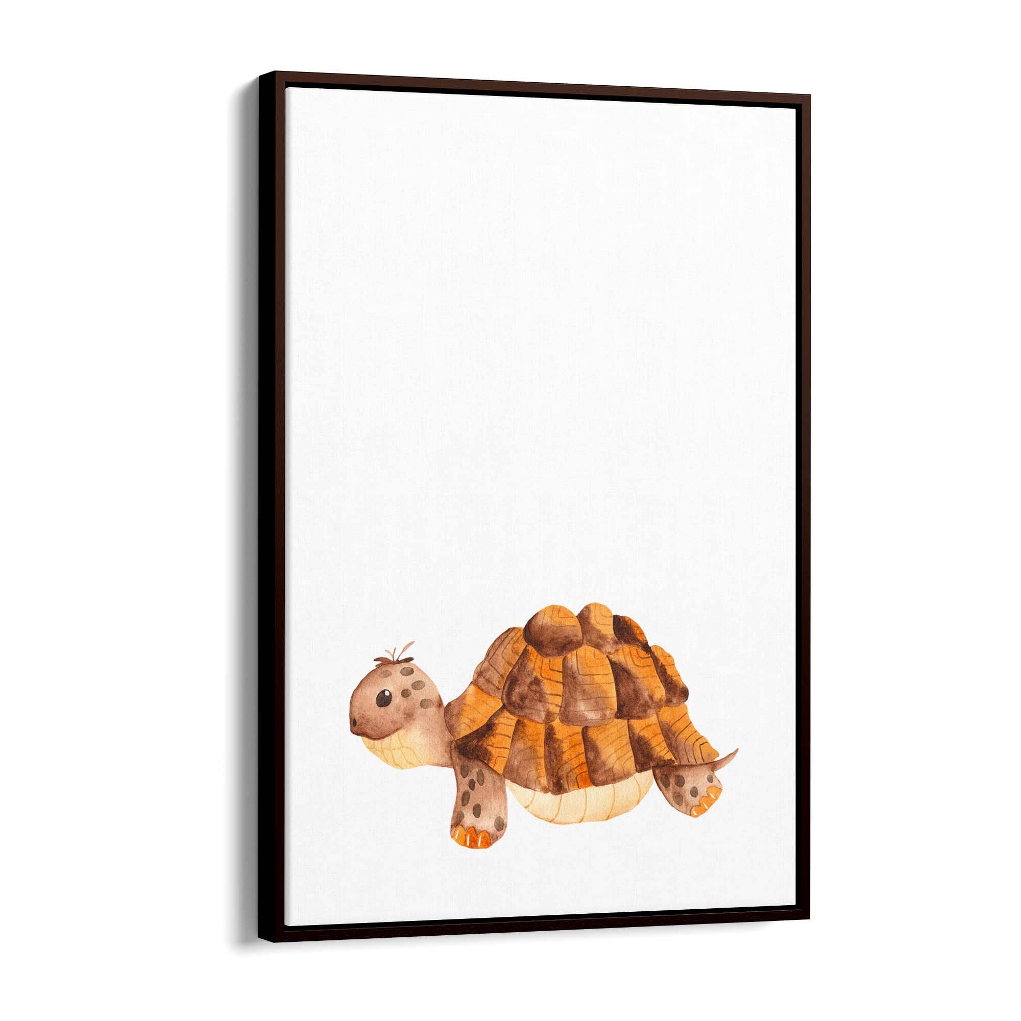 Cartoon Tortoise Cute Nursery Baby Animal Art #2 - The Affordable Art Company
