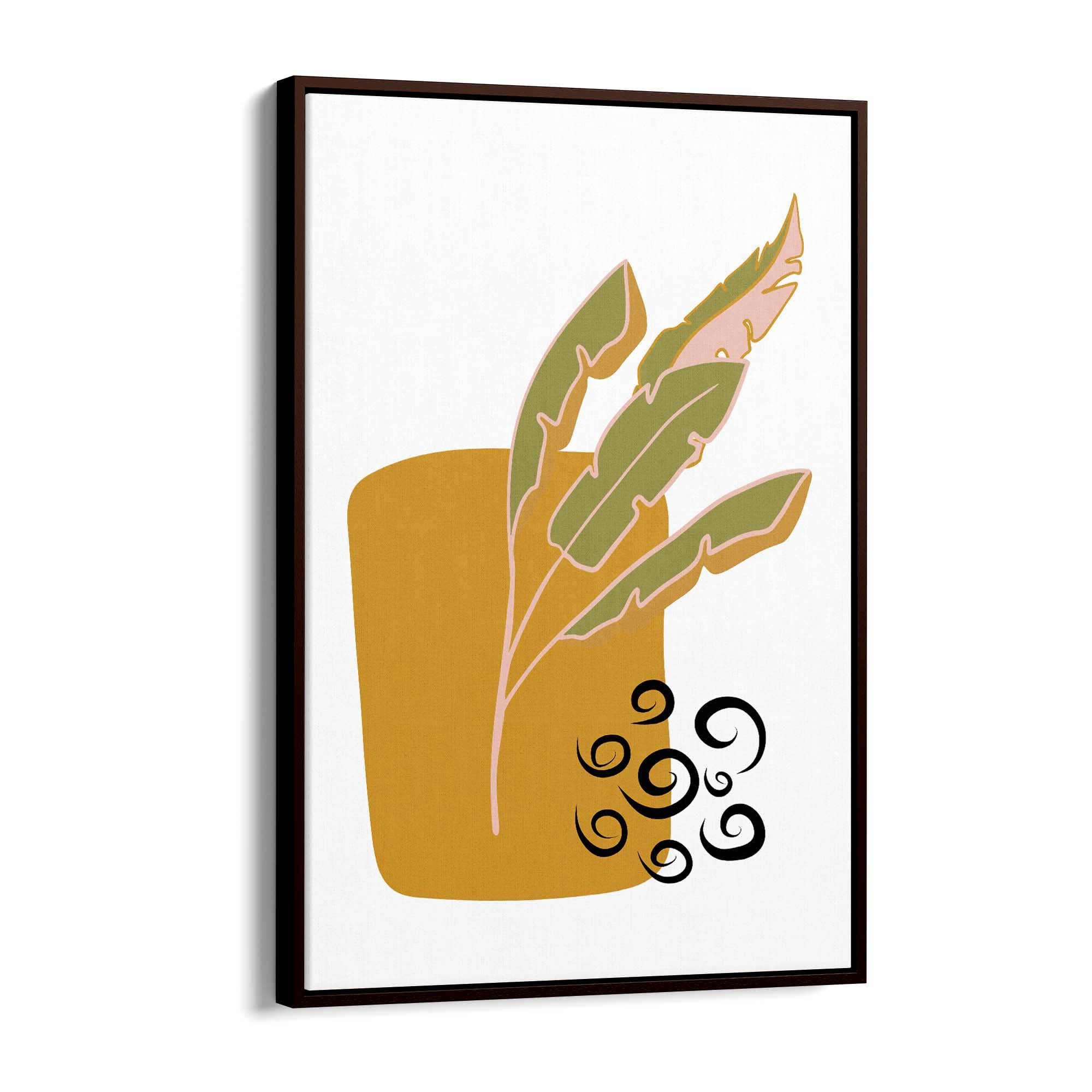 Abstract House Plant Minimal Living Room Wall Art #2 - The Affordable Art Company