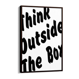 Think Outside The Box Office Work Quote Wall Art - The Affordable Art Company