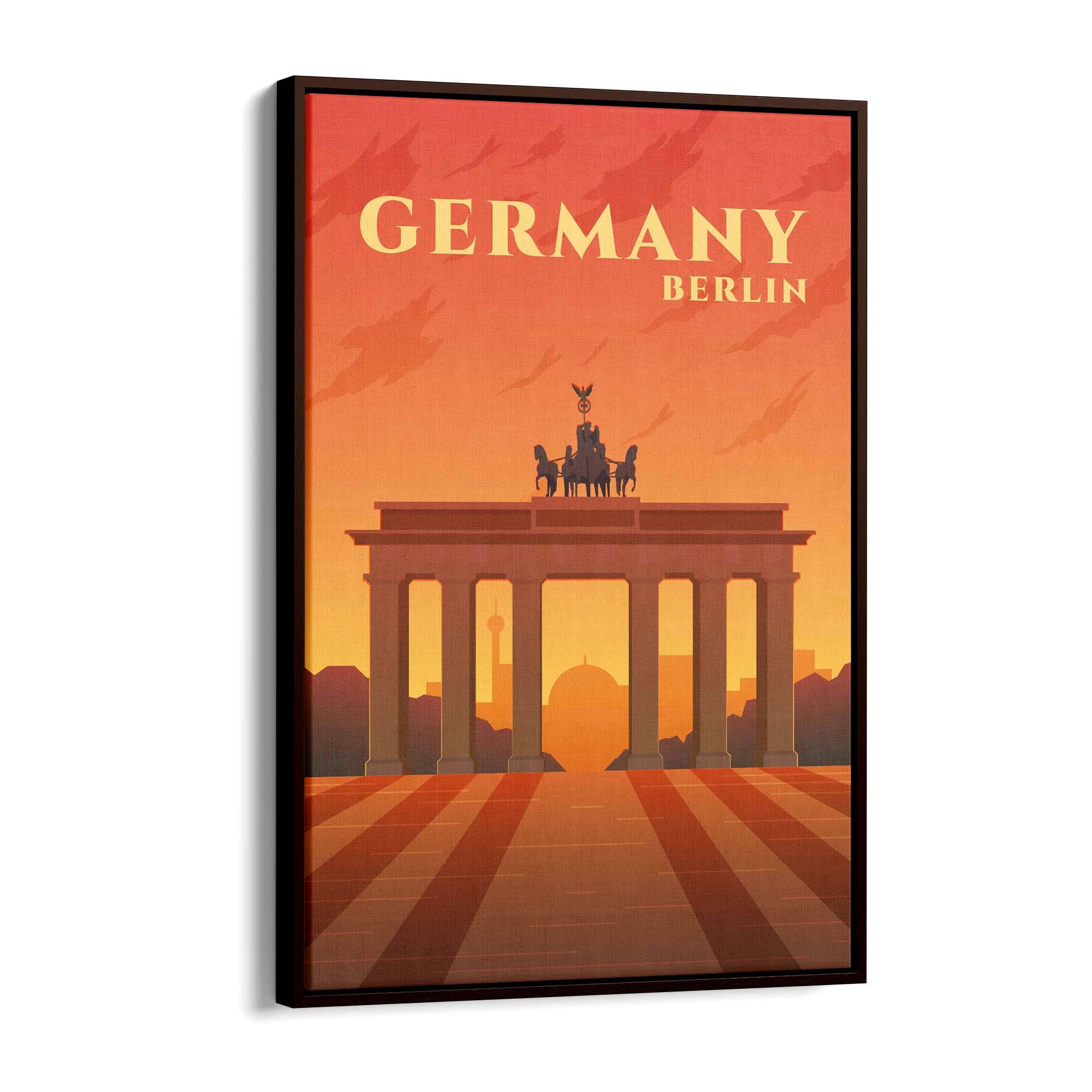 Retro Berlin Germany Travel Vintage Wall Art - The Affordable Art Company