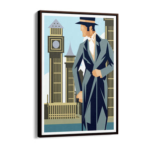 Retro London England Travel Wall Art - The Affordable Art Company
