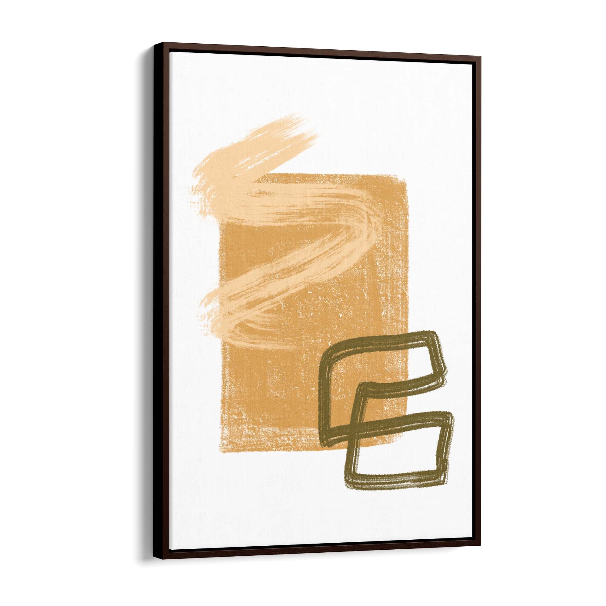 Rough Abstract Minimal Painting Line Wall Art #1 - The Affordable Art Company