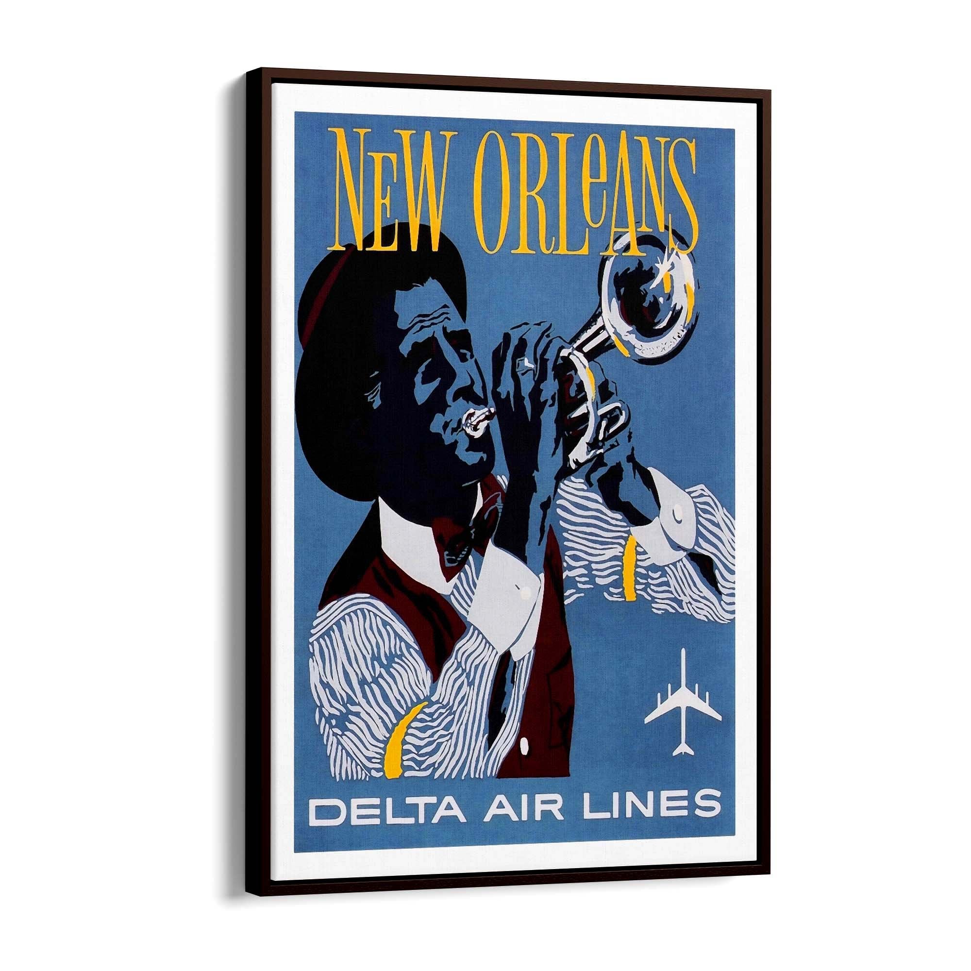 New Orleans USA Jazz Vintage Travel Advert Art - The Affordable Art Company