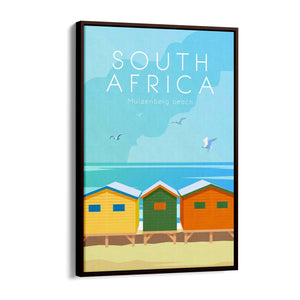 Retro Muizenberg Beach South Africa Wall Art - The Affordable Art Company