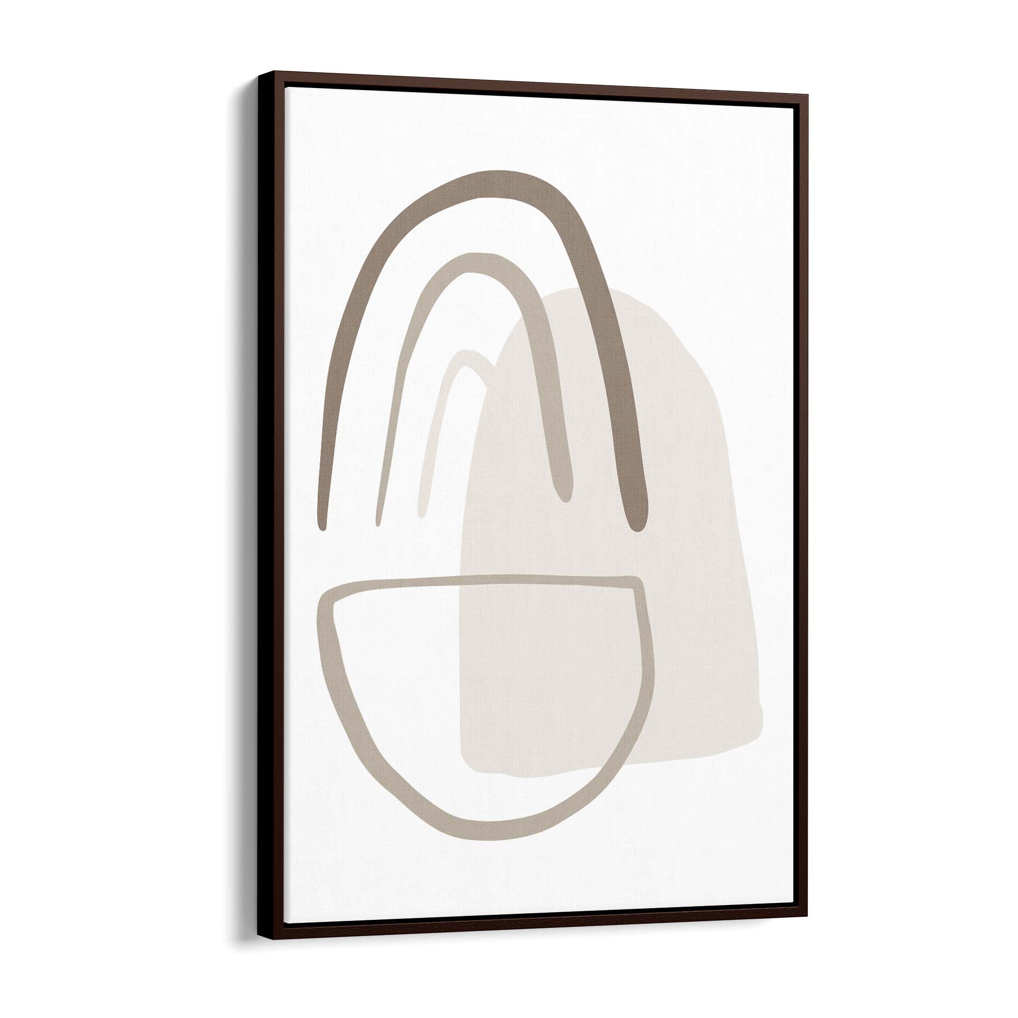 Minimal Black & White Shapes Abstract Wall Art #7 - The Affordable Art Company