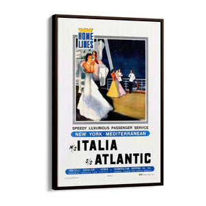 Italia Atlantic Vintage Travel Advert Wall Art - The Affordable Art Company