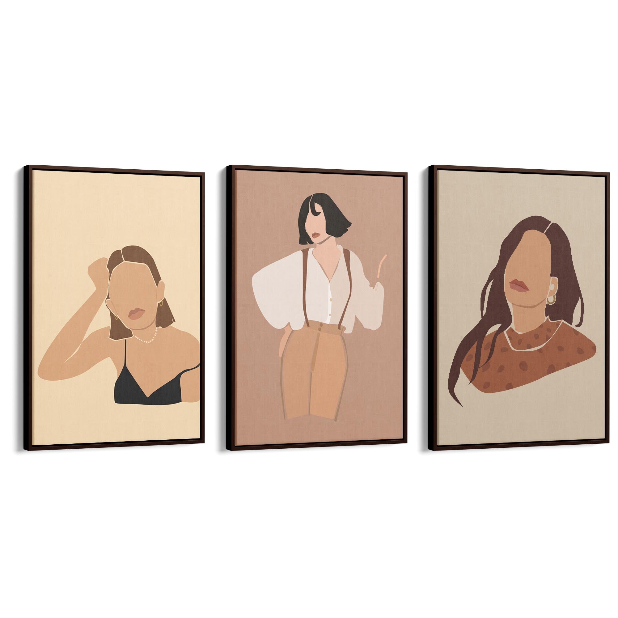 Set of Retro Fashion Minimal Bedroom Wall Art - The Affordable Art Company