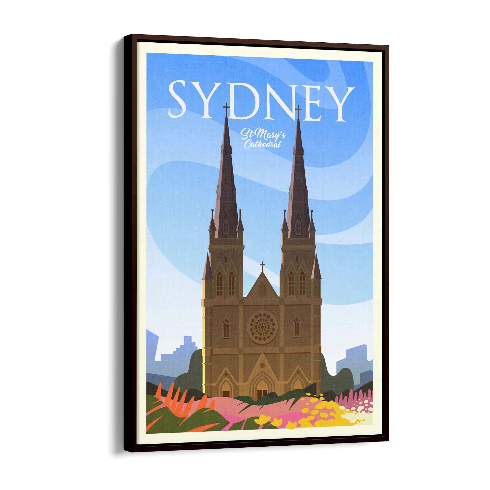 Retro Sydney Australia Vintage Travel Wall Art #1 - The Affordable Art Company