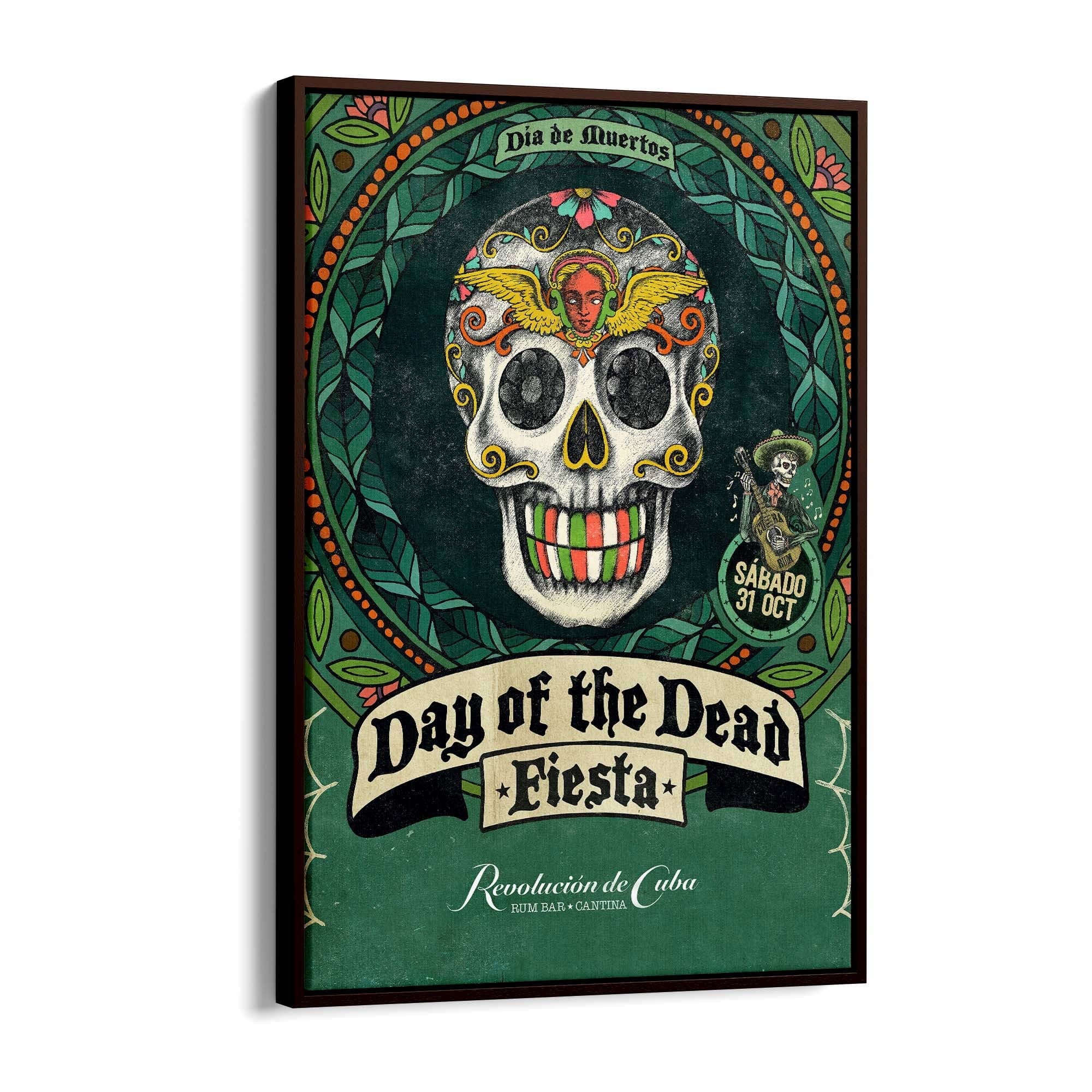 Vintage Mexican Day of the Dead Skulls Wall Art #1 - The Affordable Art Company