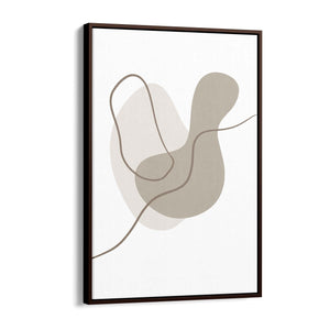 Minimal Black & White Shapes Abstract Wall Art #9 - The Affordable Art Company