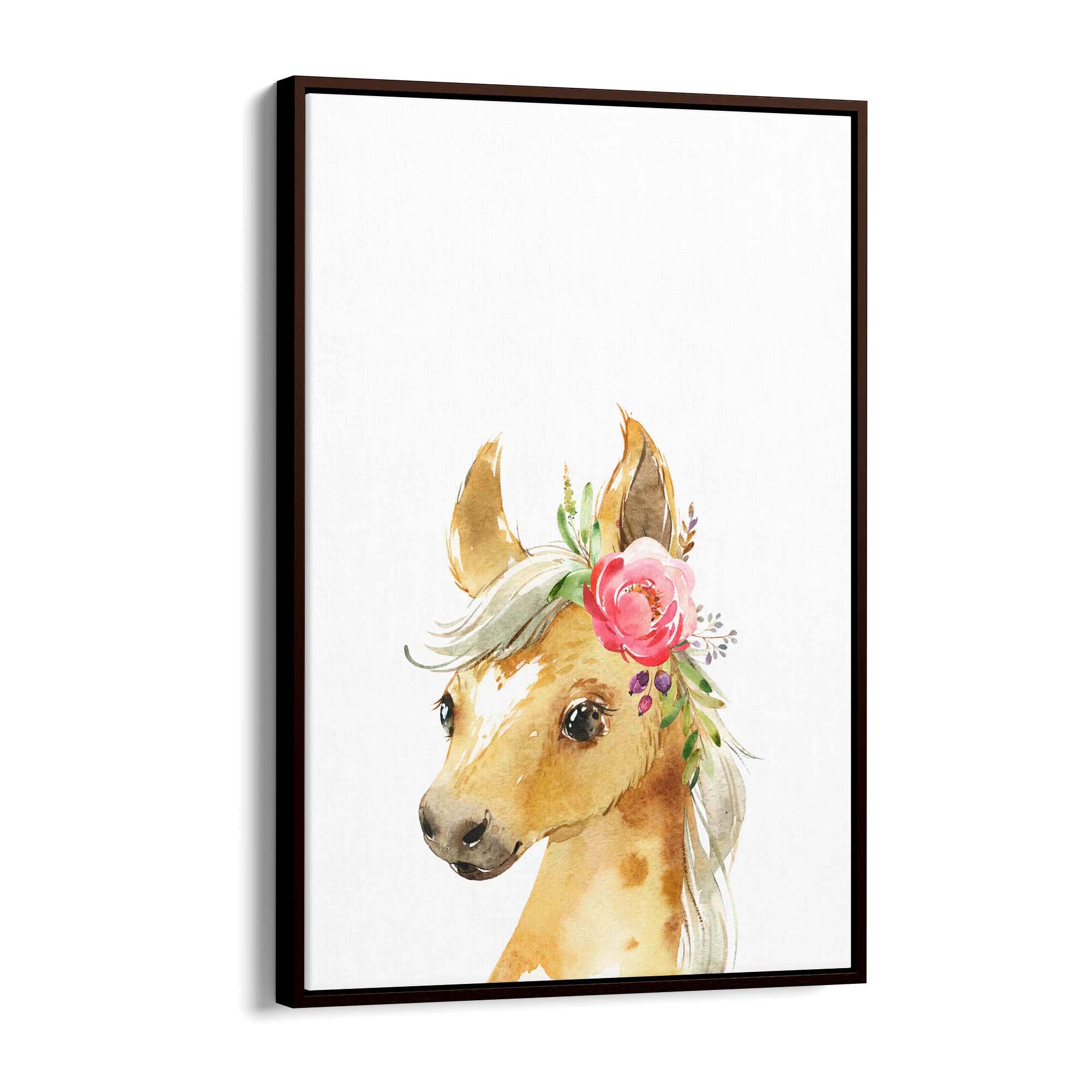 Cute Baby Horse Nursery Animal Gift Wall Art - The Affordable Art Company