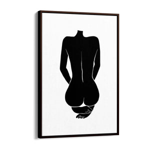 Abstract Nude Woman Artwork Minimal Wall Art - The Affordable Art Company