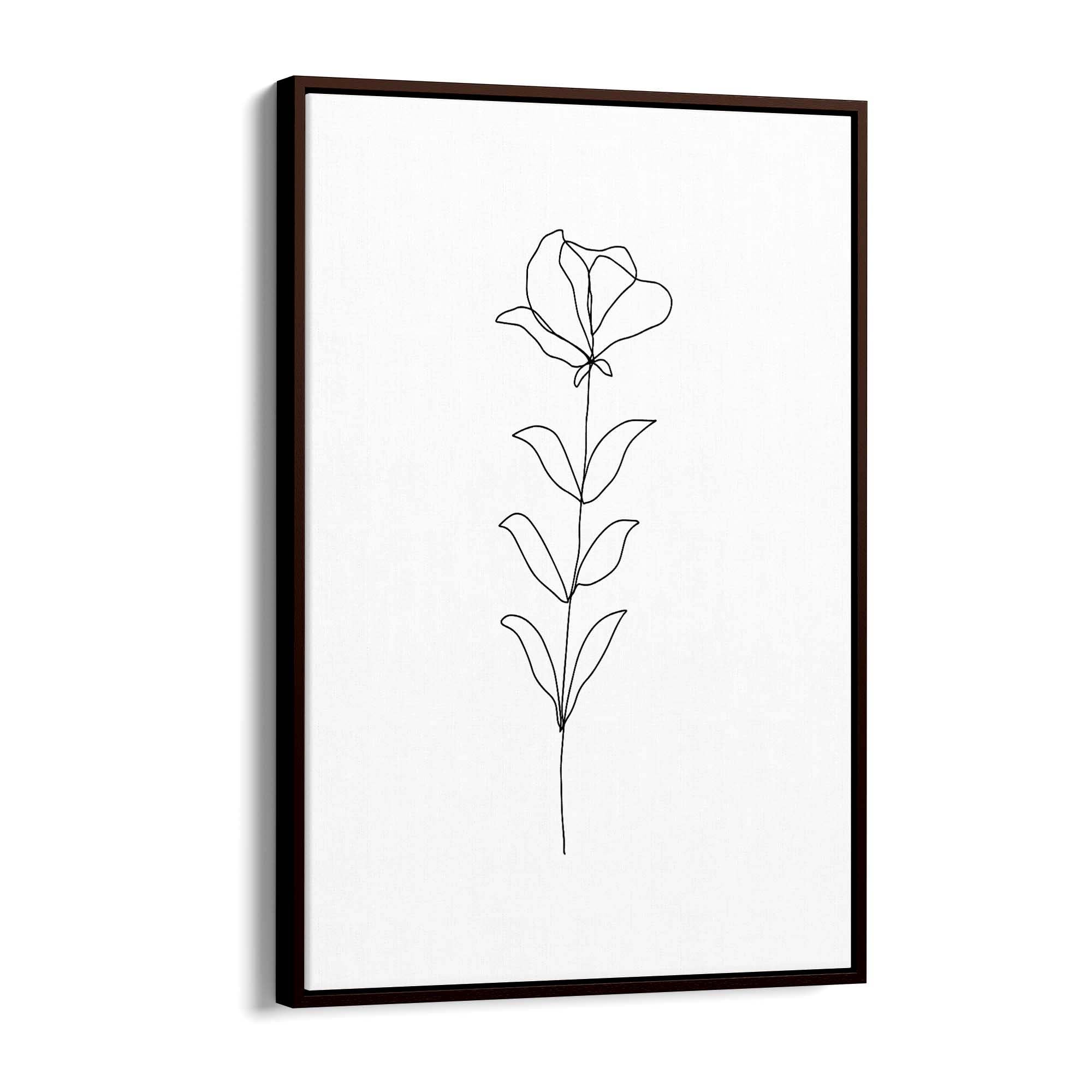 Minimal Floral Drawing Flower Abstract Wall Art #39