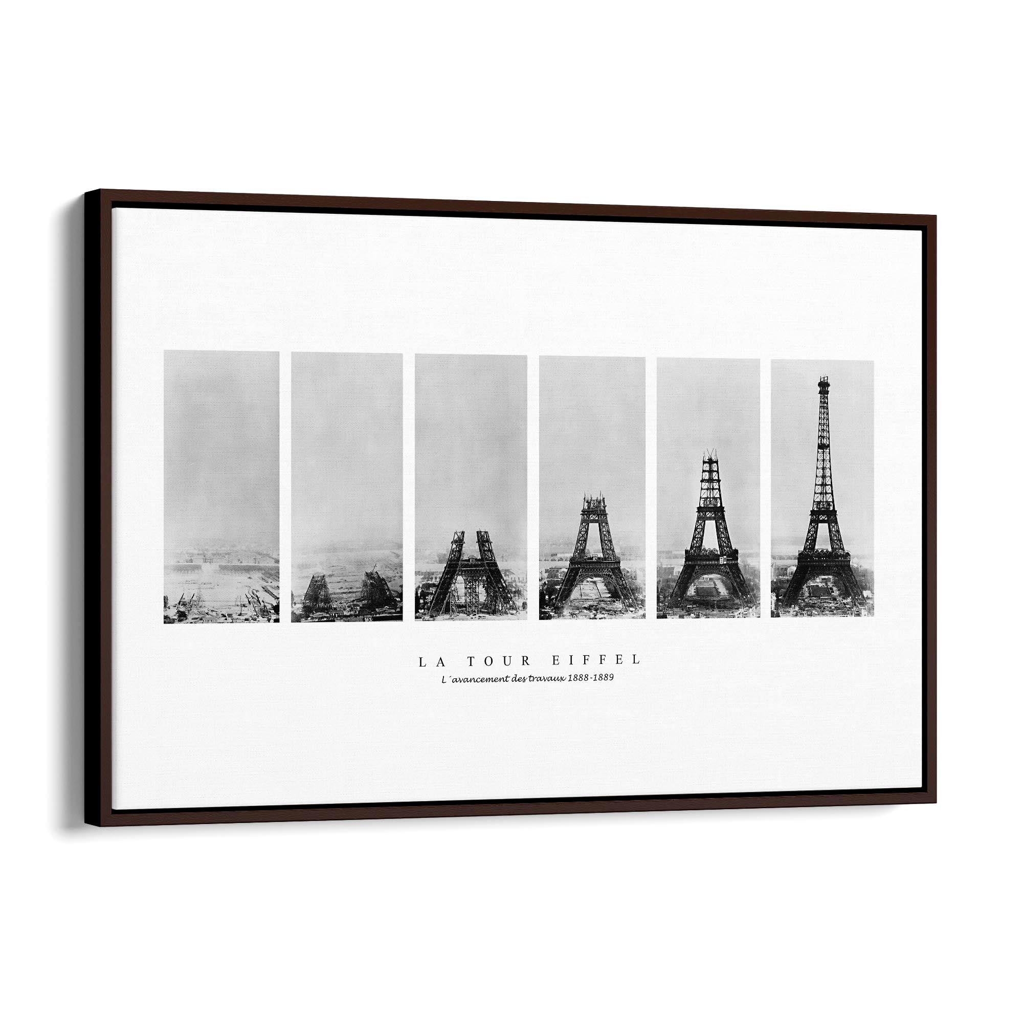 Eiffel Tower Construction Photographs Wall Art - The Affordable Art Company