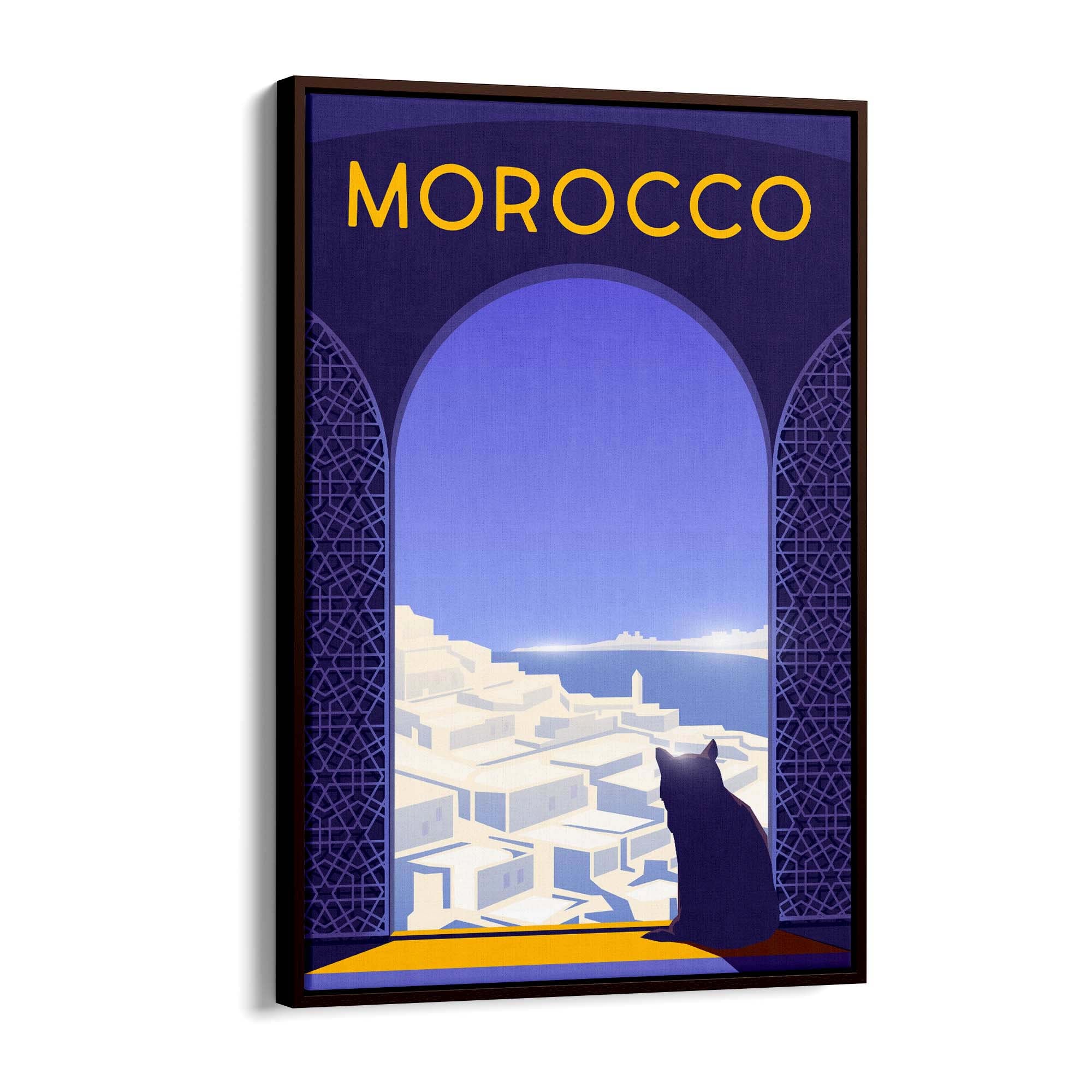 Retro Morocco Africa Travel Vintage Wall Art - The Affordable Art Company