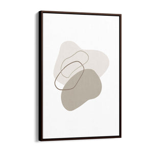 Minimal Black & White Shapes Abstract Wall Art #4 - The Affordable Art Company