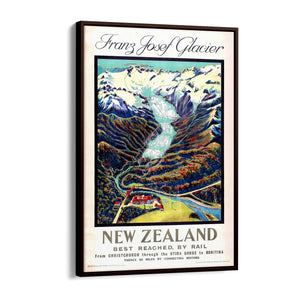 Franz Josef Glacier, New Zealand Vintage Wall Art - The Affordable Art Company