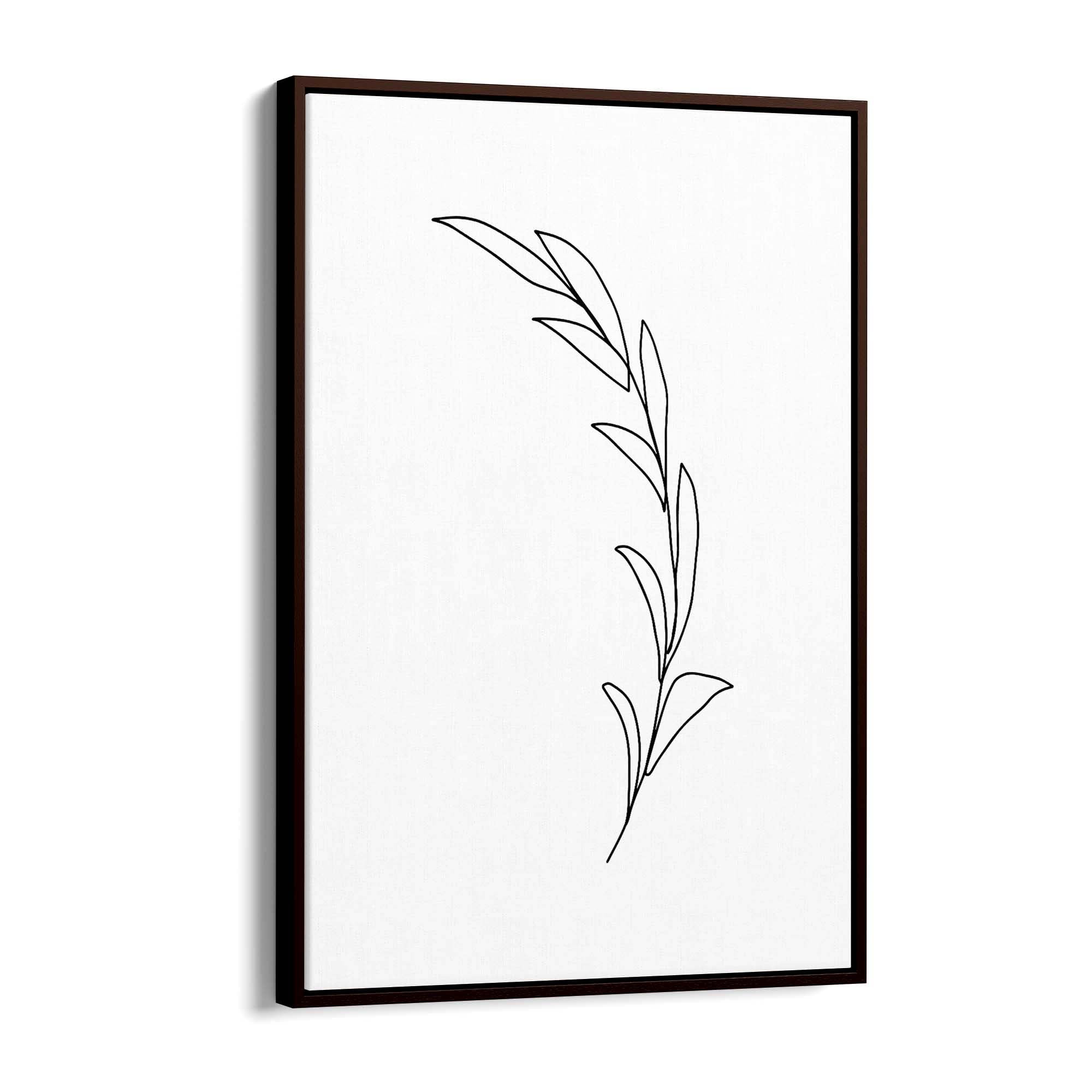 Minimal Floral Drawing Flower Abstract Wall Art #43 - The Affordable Art Company