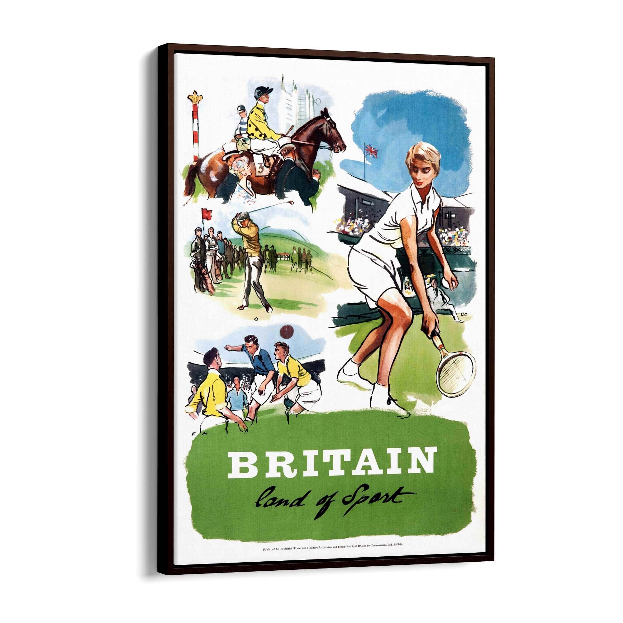 Britain - Land of Sport Vintage Advert Wall Art - The Affordable Art Company