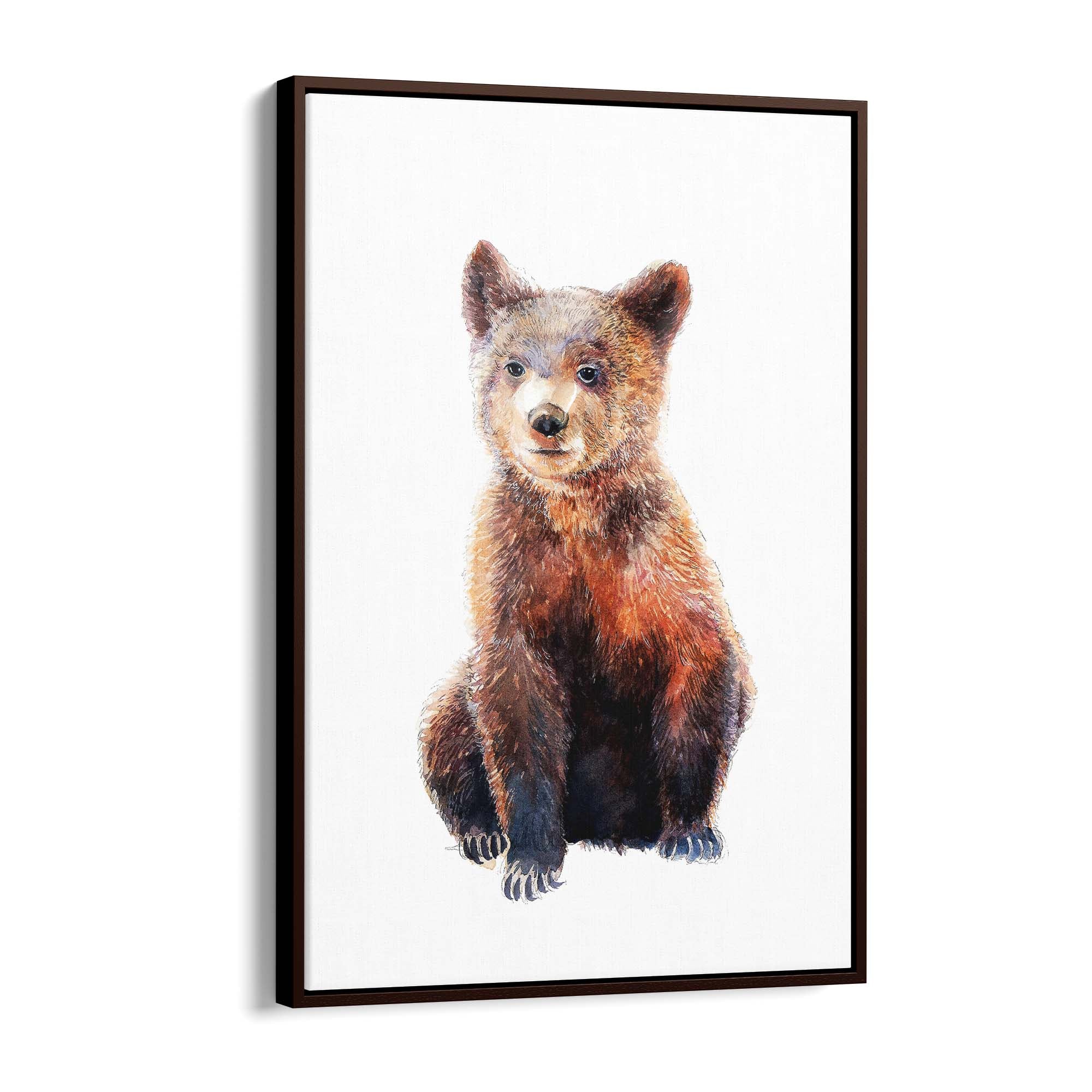 Watercolour Bear Painting Animal Nursery Wall Art - The Affordable Art Company