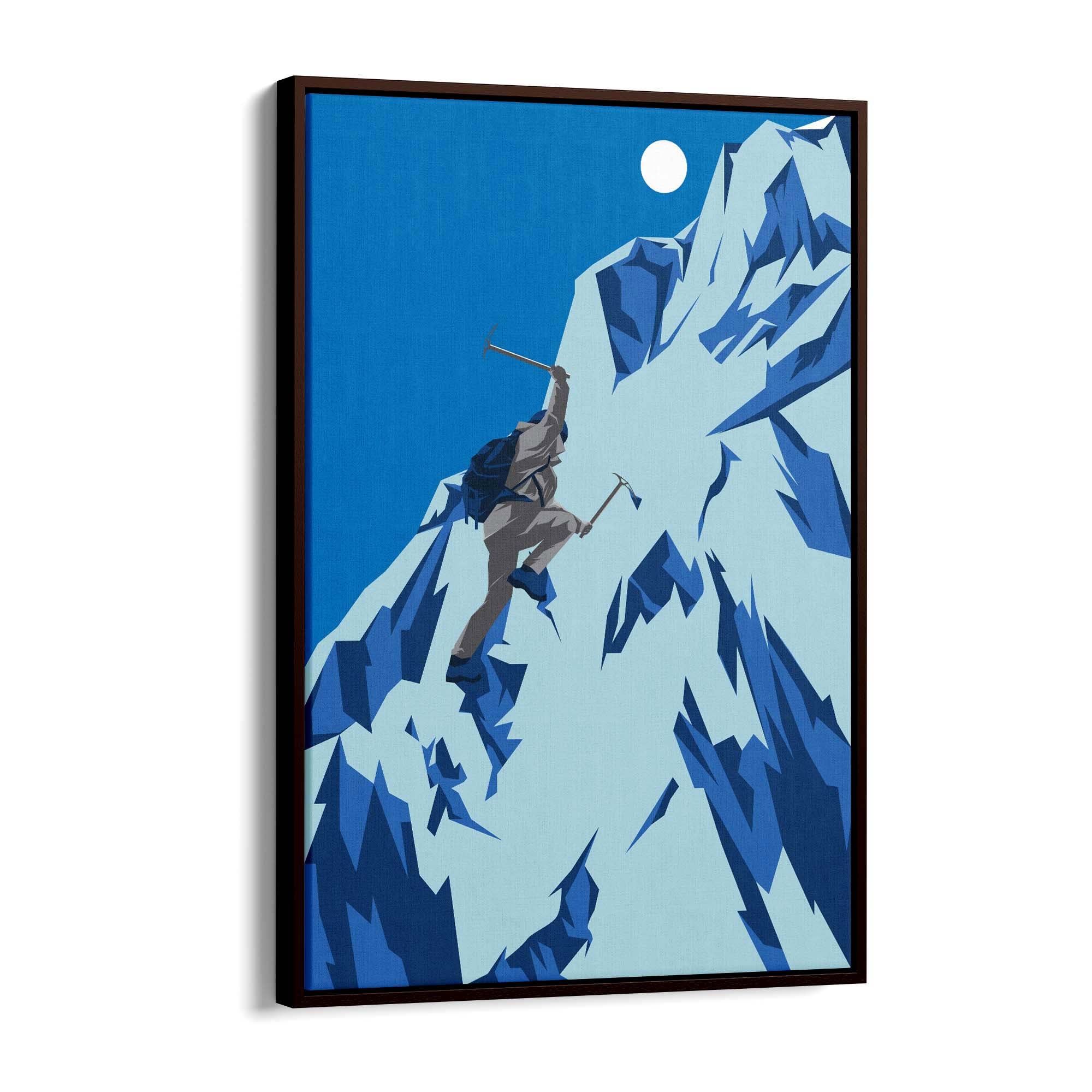 Retro Mountain Climbing Winter Sports Wall Art #3 - The Affordable Art Company
