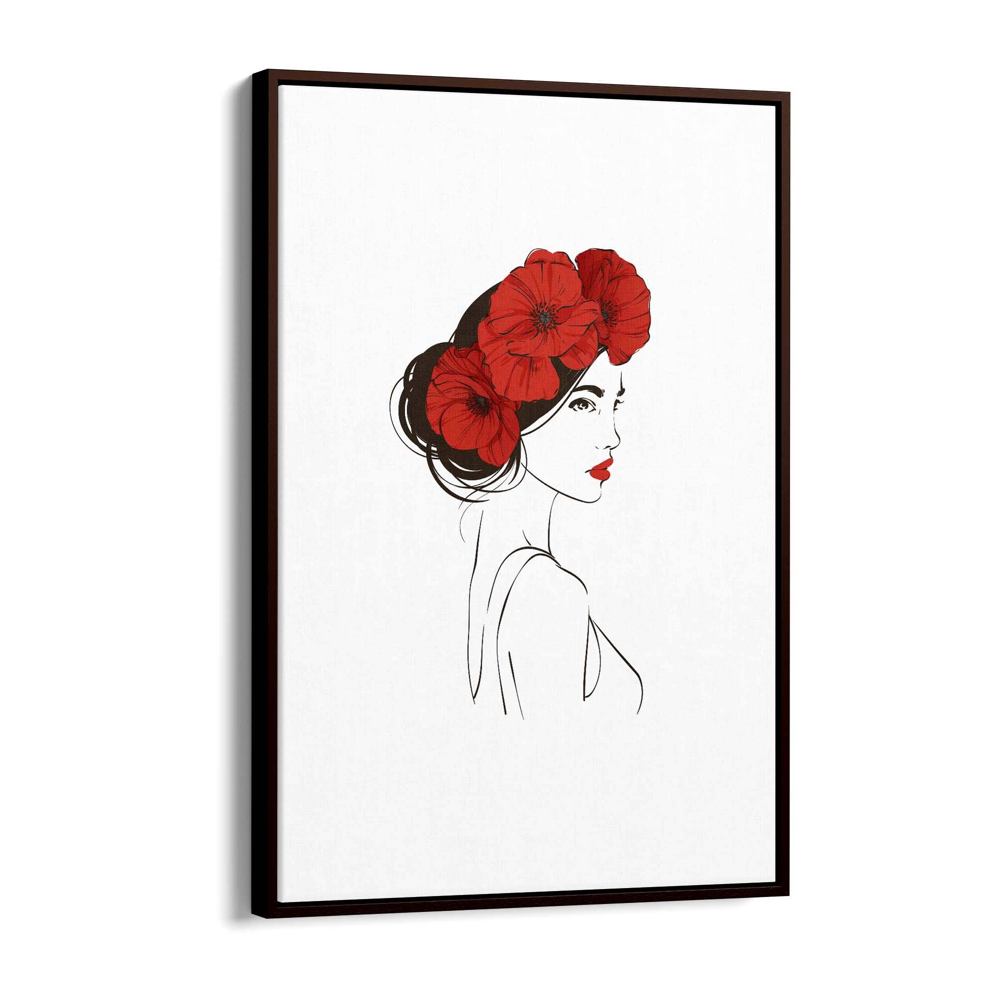 Cute Girl Minimal Fashion Bedroom Wall Art #1 - The Affordable Art Company