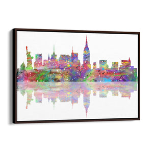 New York Cityscape Painting Minimal Wall Art - The Affordable Art Company