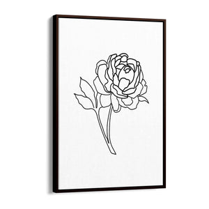 Rose Flower Line Drawing Minimal Kitchen Wall Art #4 - The Affordable Art Company