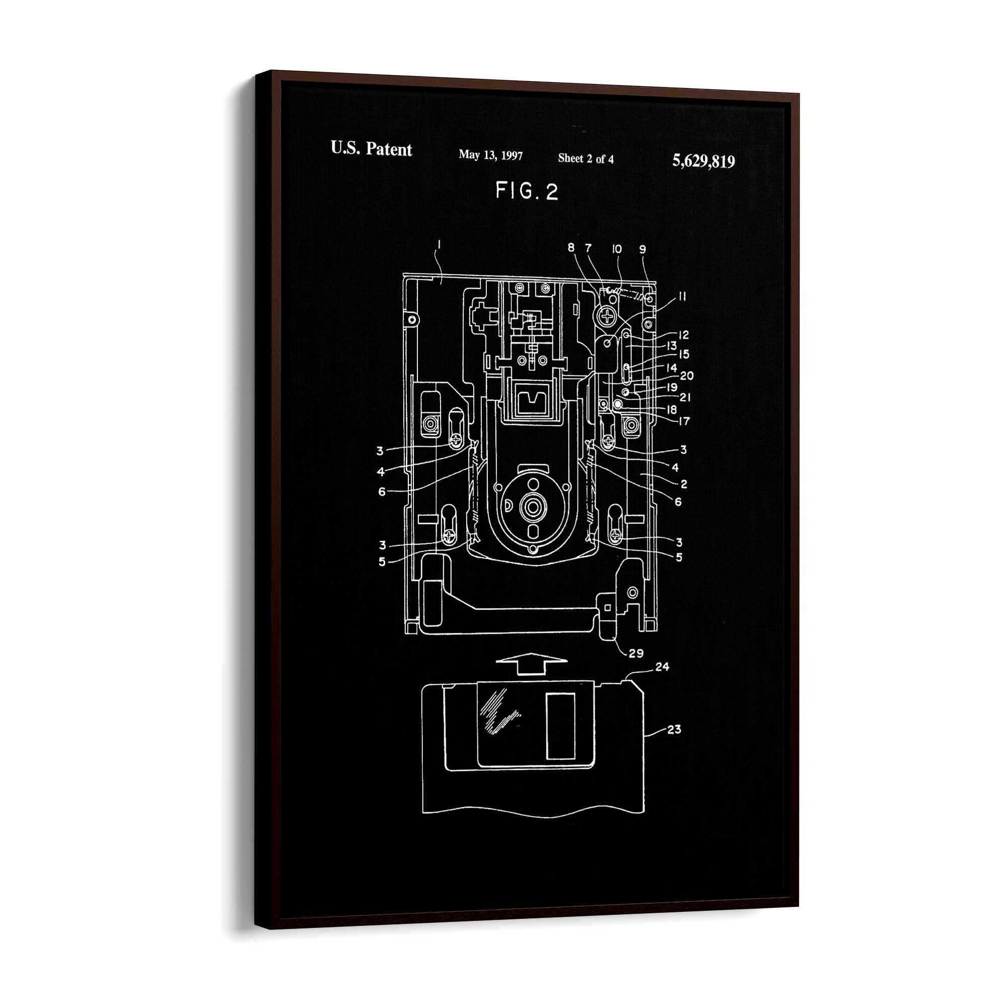 Vintage Floppy Disk Patent Wall Art #1 - The Affordable Art Company