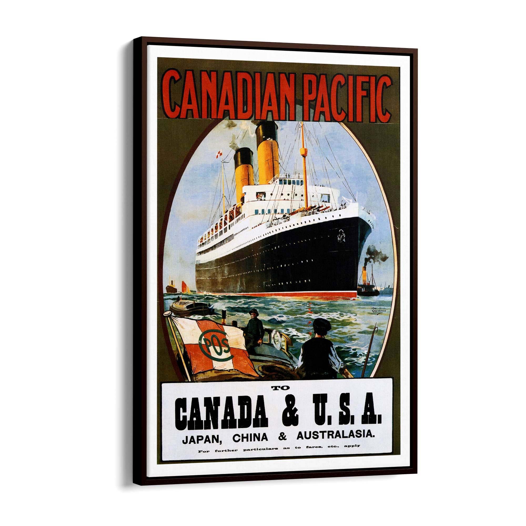 Canadian Pacific Vintage Shipping Advert Wall Art #2 - The Affordable Art Company