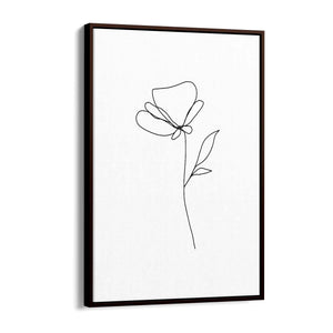 Minimal Floral Drawing Flower Abstract Wall Art #19 - The Affordable Art Company