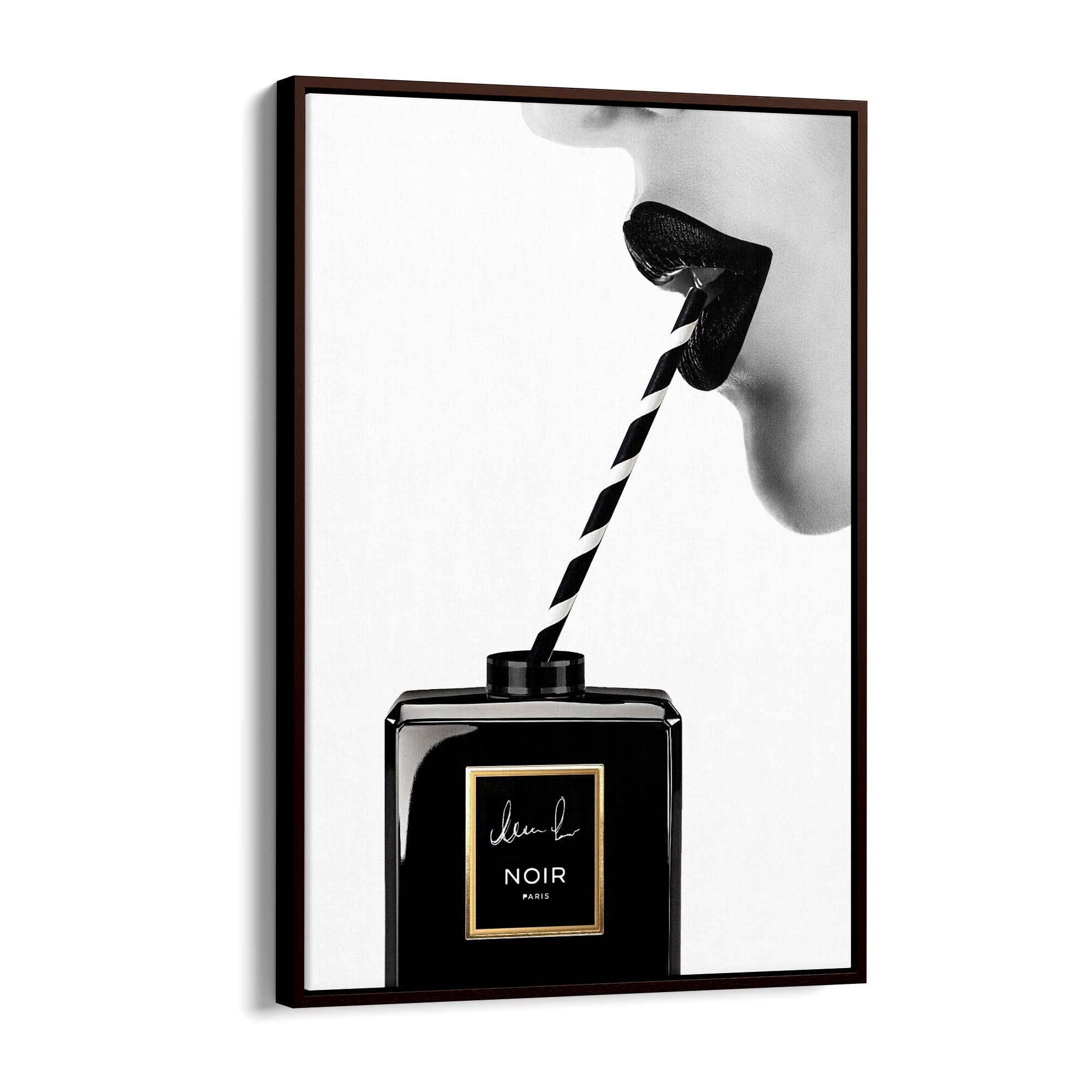 Black Perfume Bottle Fashion Photograph Wall Art - The Affordable Art Company